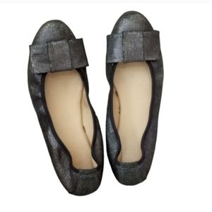 London kids by pretty ballerinas 39 metallic steel color. Genuine leather